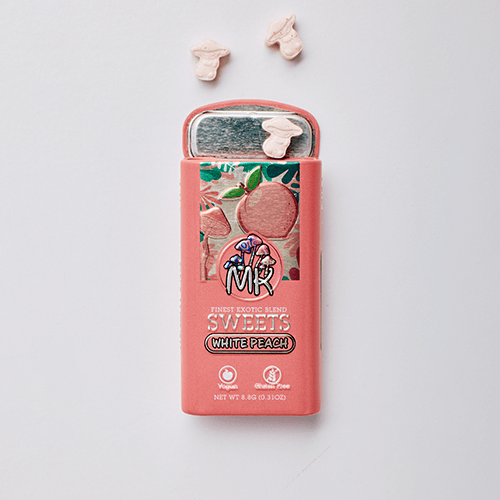 Mk Mints Premium White Peach Mushroom Mints | Mushroom Edibles | MK Bran – MK Brand
