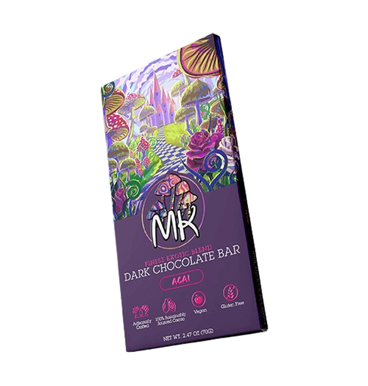 Premium Acai Bliss Mushroom Chocolate | Mushroom Edibles | MK Brand
